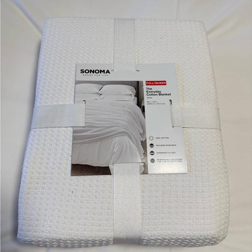 Sonoma | Full/Queen | White The Everyday Cotton Blanket | Waffle 100% Cotton NWT
